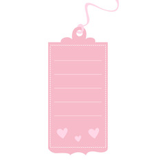 Cute pink Valentine's Day Tag