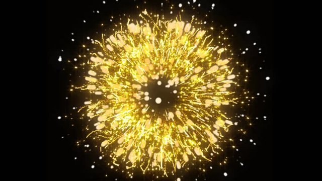 3D Abstract. Realistic animation Firework Colorful.