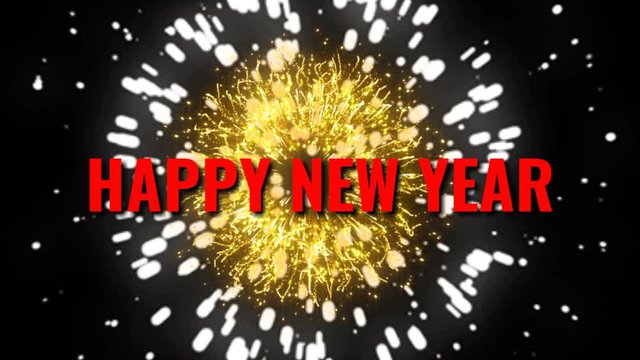 3D Abstract. Realistic animation Firework Colorful.