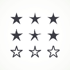 Fototapeta na wymiar Star icon. Sky, Xmas, favorite and night icons set. Shining. Five pointed star