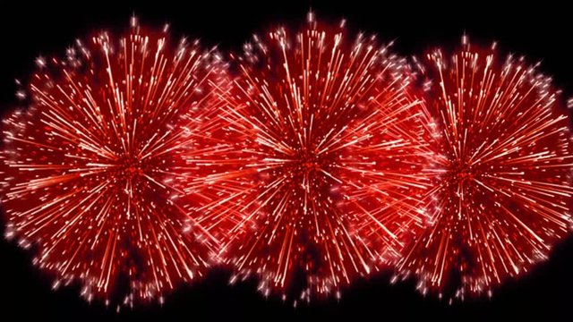 3D Abstract. Realistic animation Firework Colorful.