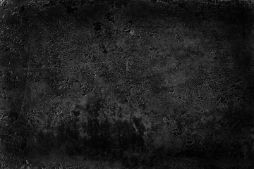 Obraz premium black old wall cracked concrete background / abstract black texture, vintage old background