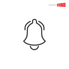 Bell Notification Icon Design Vector