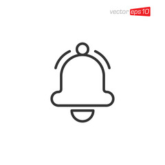 Bell Notification Icon Design Vector