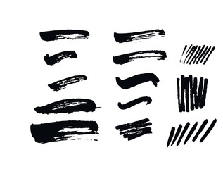 Brush set. Brush calligraphy template