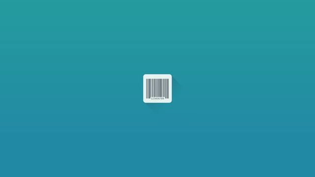 Scan d'un code-barre (flat design)	
