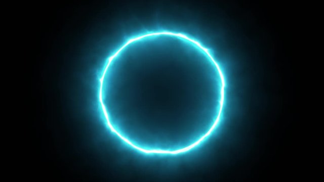 Abstract Energy Circle Background Loop/ 4k animation of an abstract background with power laser energy circle shining and seamless looping