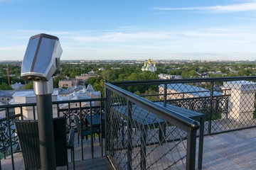 observation deck on the singing tower in Pushkin