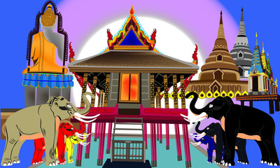 temple with elephants