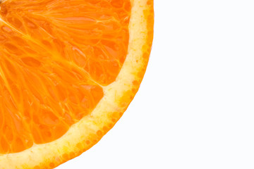 Fresh orange isolated on white background.