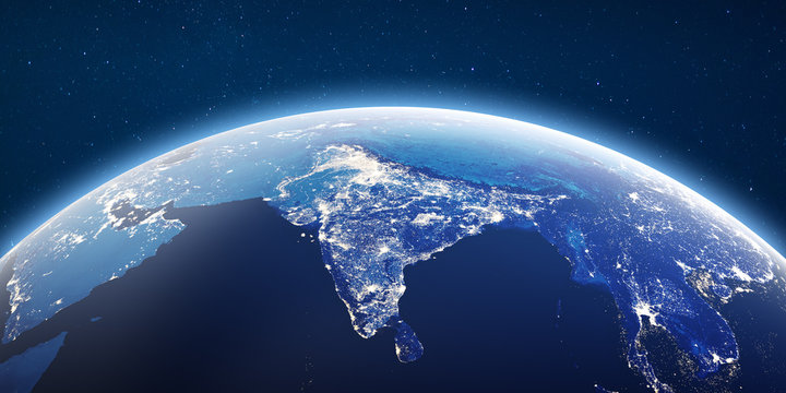 Fototapeta City lights India