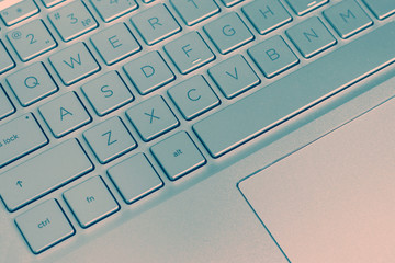 Keyboard of a notebook computer. background