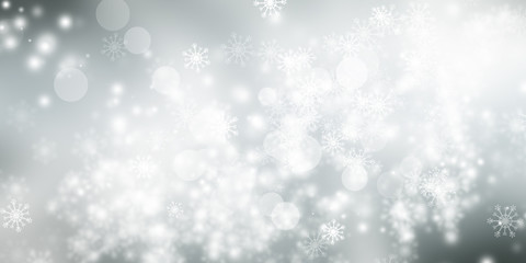 white and gray blur abstract background. bokeh christmas blurred beautiful shiny Christmas lights