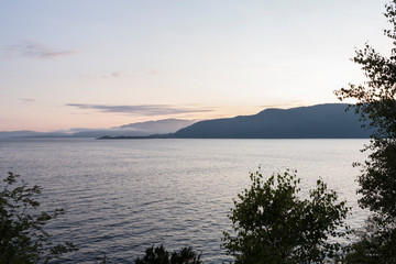Sonnenuntergang am Boknafjord, Südnorwegen