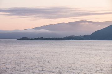 Sonnenuntergang am Boknafjord, Südnorwegen