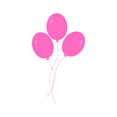This is cute balloon in flat style isolated on white background. Vector cartoon illustration. Could be used for postcards, banners, flyers, postcards, holidays decorations and etc.