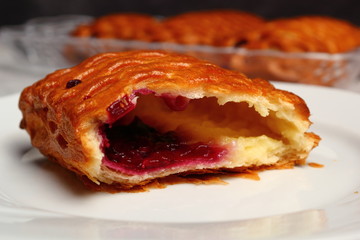 Viennoiserie. Apple and Blueberry Puff Pastry.