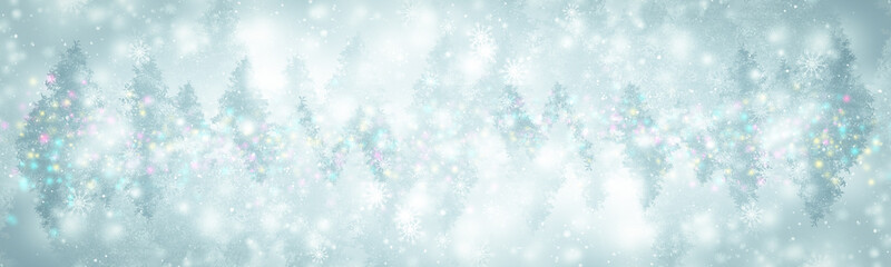 Naklejka na ściany i meble white snow blur abstract background. Bokeh Christmas blurred beautiful shiny Christmas lights