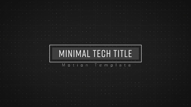 Minimal Tech Title