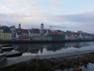 Obraz premium Blick zur Altstadt in Regensburg