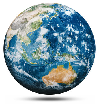 Planet Earth globe isolated