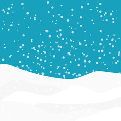 winter background, snow and snowdrift- vector illustration