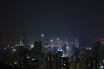 Fototapeta na wymiar Hong Kong by Night Port