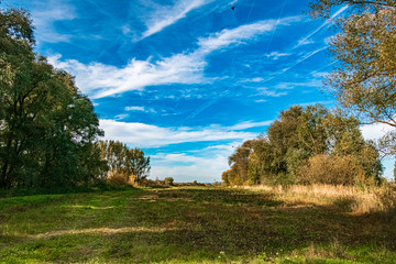 Beautiful autumn view near the Bogenberg, Danube, Bavaria, Germany