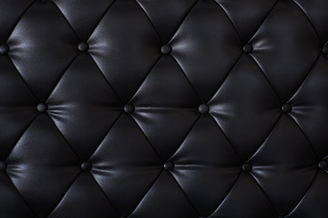 Full Frame Shot Of Black Sofa.