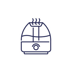 air humidifier icon, line vector