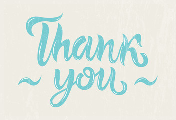 Hand written lettering Thank you