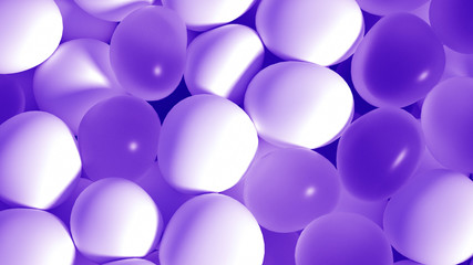 Beautiful background with beads, particles and simulation. 3d illustration, 3d rendering.