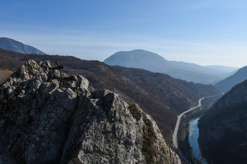 Panorama, Sicevo Gorge (Sicevacka klisura). Beautiful spring panorama in mountain