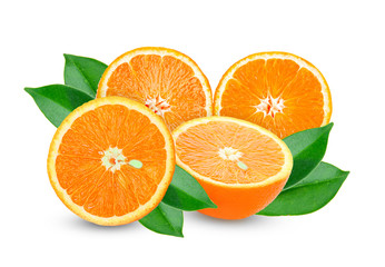 orange slice isolated on white background