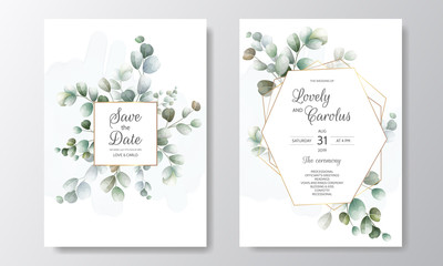 Beautiful Hand Drawn Floral Wedding Invitation Card © mariadeta