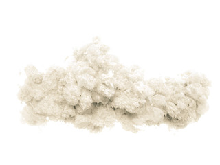 Cloud isolated, steam, smoke. 3d illustration, 3d rendering.