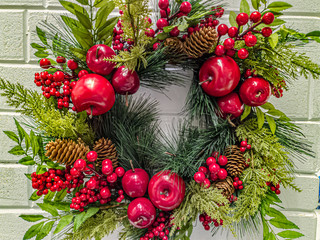 Christmas wreath Christmas decoration on the door