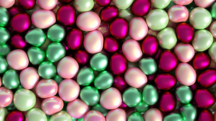 Beautiful background with beads, particles and simulation. 3d illustration, 3d rendering.