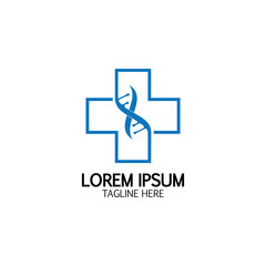 Health Cross DNA logo icon design template