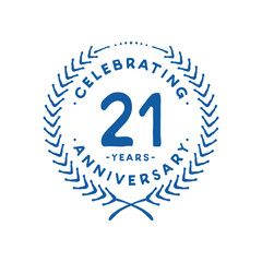 21 years design template. 21st logo. Vector and illustration.