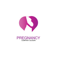Pregnant template vector icon