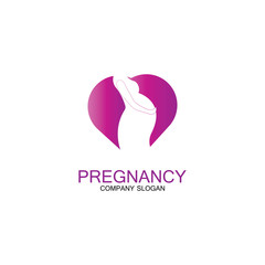 Pregnant template vector icon