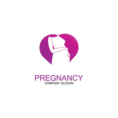 Obraz premium Pregnant template vector icon