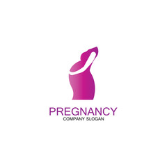 Pregnant template vector icon