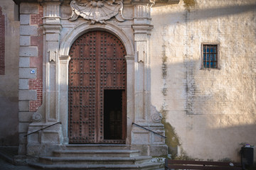 architectural detail of the church of Saints Justo and Pastor in toledo, spain