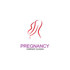 Pregnant template vector icon