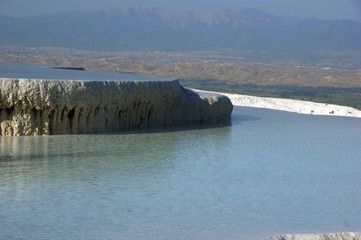 Pamukkale is a natural area and a tourist attraction of the southwest of Turkey