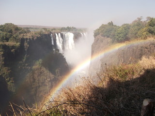 Rainbow over Victoria falls