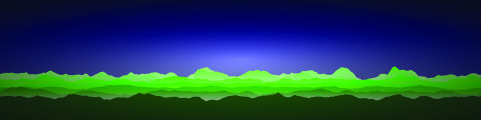 Color Mountains Landscape Generative Art background illustration