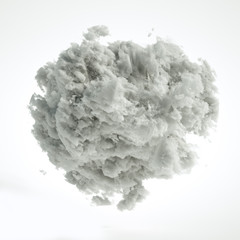 Cloud isolated, steam, smoke. 3d illustration, 3d rendering.